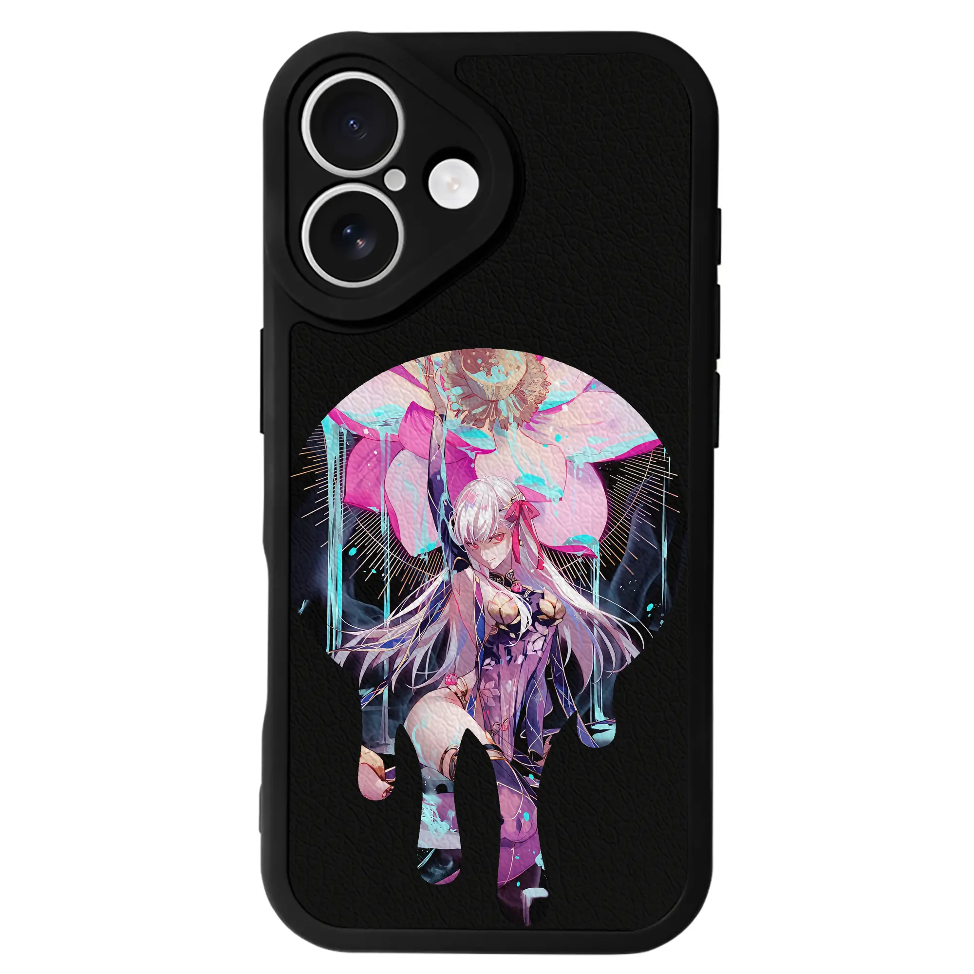 FGO グッズ,カーマ - IPhone 16シリーズ対応 ・ シリコンスマホケース ・ レザー調 ・ 高精度フィット ・ 耐衝撃 ・ ワイヤレス充電対応 ・ 精密カット